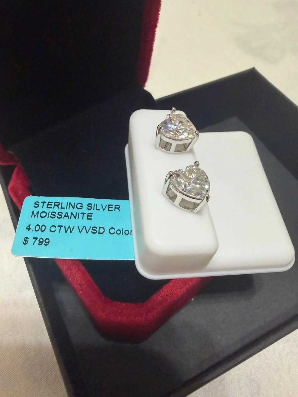4CT 925 MOISSANITE STUDS